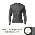 thumbnail image 2 of Stanfield's Men's Thermal 2 Layer Merino Wool Blend Long Sleeve Undershirt Baselayer, 2 of 5