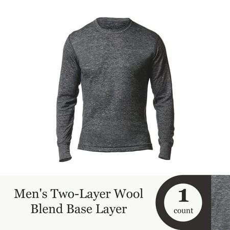 

QDRNDSZN Men s Big n Tall Thermal 2 Layer Merino Wool Blend Long Sleeve Undershirt Baselayer