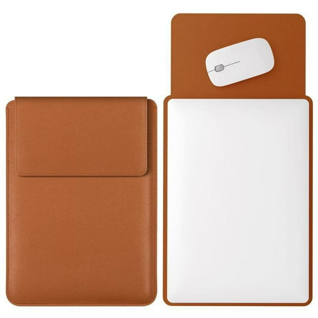 2IN1 Storage Bag Mouse Pad for Macbook 14-16 Inch Laptop PU Leather Waterproof Slim Sleeve Case for Notebook IPAD A16 Case Cover