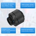 thumbnail image 4 of Uxcell 2pcs Water Cooling Adapter G1/4" 10mm OD Hard Tubing Compression Fitting, Black, 4 of 5