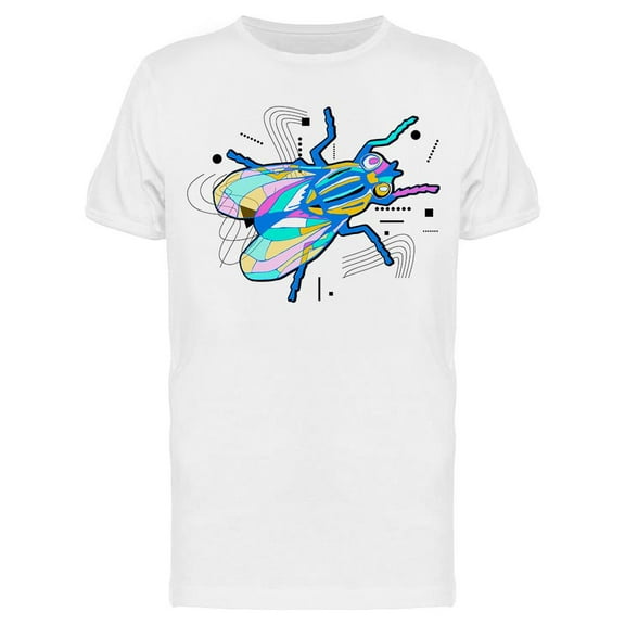 Retro Color Fly Design T-Shirt Men -Image by Shutterstock, Male x-Large