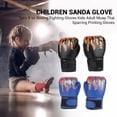 thumbnail image 5 of 1 par de guantes de boxeo para niños, ajustables, profesionales, de malla transpirable, de cuero PU, guantes de entrenamiento de boxeo., 5 of 5