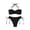 Black, variant on MLQIDK Women's Two Piece Bikini Set High Waisted V Neck Push Up Swimsuit Tummy Control Color Block Swimwear with Adjustable Straps 2026 Brown L