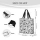 thumbnail image 3 of Fotbe Black Footprints Bolsa Tote con Estampado para Mujer, Bolsos con Cremallera, Bolsa de Hombro Casual de Gran Capacidad con Bolsillos Internos, 3 of 7