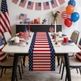 thumbnail image 4 of Linnome Independence Day Polyester Table Runner with Star Pattern for Holiday Party Decor 72x13in Multicolor, 4 of 6