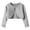 Grey, variant on Girls Long Sleeve Knitted Bolero Cardigan Cropped Button Closure Kids Shrug Sweater Toddler Crop Jacket Lightweight Cover Up