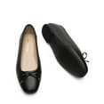 thumbnail image 4 of Womens square toe ballet flats with bow comfortable casual dress shoes for work or office, 4 of 6