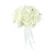 thumbnail image 1 of Ramo de rosas artificiales, ramo de novia con cinta de seda, de novia para decoración de aniversario de boda., 1 of 9