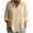 *Beige, variant on ClodeEU Women's Button Down 3/4 Sleeve Tunic Blouse, Collared Pleated Waist Casual Shirt Black,Women's Plus S