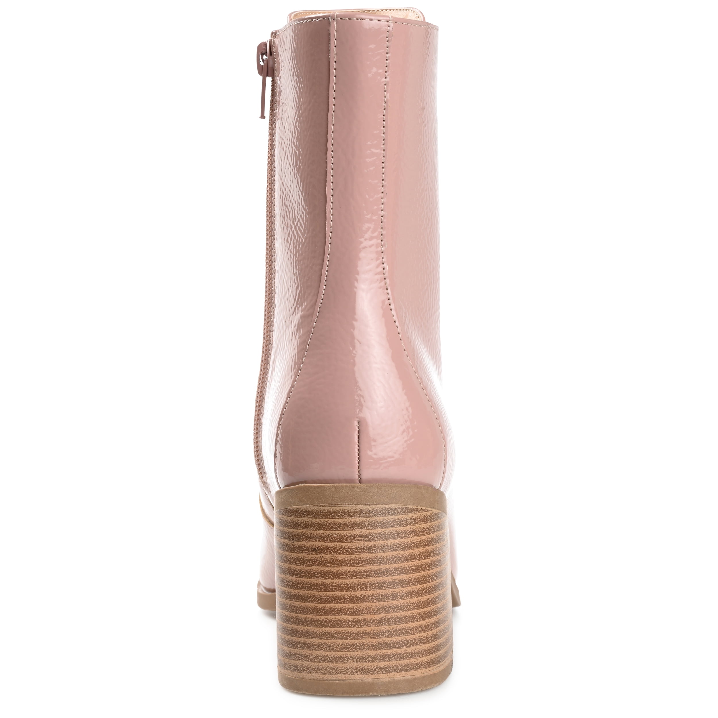 Journee Womens Covva Inside Zip Stacked Heel Booties, Widths Available
