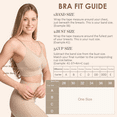 thumbnail image 6 of Coobie V-Neck Lace Trim Bra with Back Closure 9182,Light Nude,One Size, 6 of 8