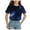 Dark Blue, variant on Godom Girls Short Sleeve T Shirts Casual Daily Shirt for Kids Girls Summer T Shirts