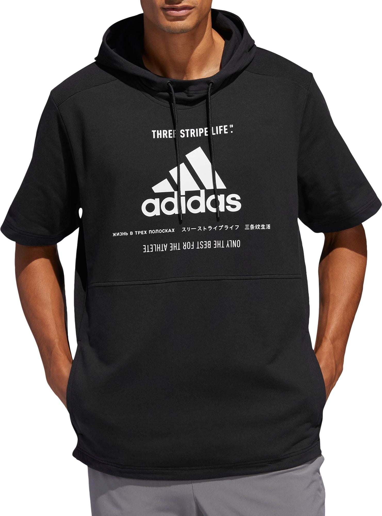 adidas short sleeve hoodie