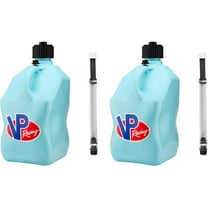 VP Racing 3632-CA, 5.5-Gallon Square Motorsport Jug Sky w/ 14" Deluxe Hose Close-Trimmed Cap and Neck for Tight Seal (2 Pack)