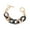 Gray, variant on Fashionable Link Chain Bracelet Two Tone Resin Toggle Bangle Accessory for Women