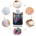 thumbnail image 6 of Yayeee 2 Pack Qtip Holder Bathroom Cotton Swab Canister with Lid Clear Dispenser Set, Psychedelic Jellyfish, 6 of 6