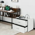 thumbnail image 2 of Costway 2-Drawer Dresser Stackable Horizontal Storage Organizer w/Handles White, 2 of 9