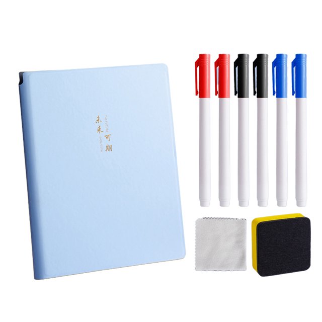 CSChome Whiteboard Notebook Whiteboard Notebook Set Erasable A4/A5 Portable Mini Scribbling Pad Reusable with Holder for Students
