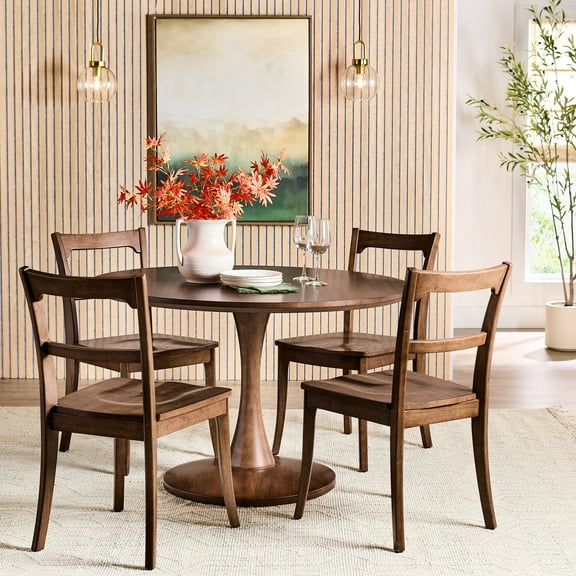 Better Homes & Gardens Ellis 5-Piece Dining Set, Walnut Finish
