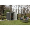 thumbnail image 3 of Arrow EZ6565LVCCCR 6' x 5' Steel Storage Shed in Charcoal with Cream Trim, 3 of 9