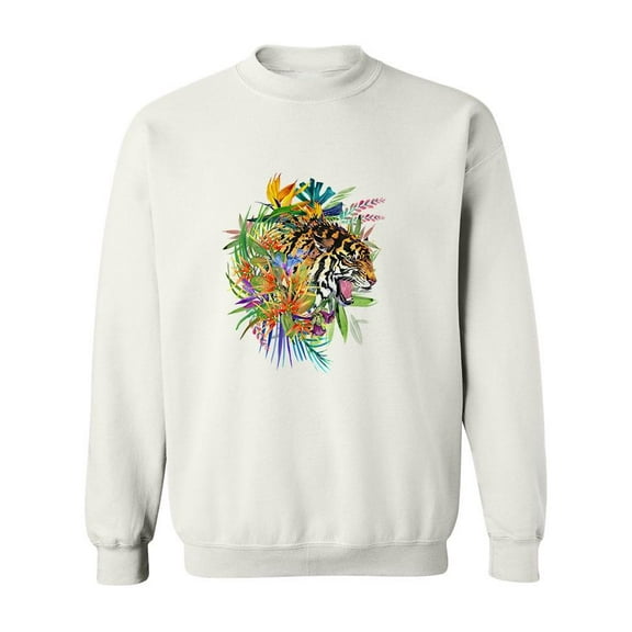 Tiger And Nature Art Sweatshirt Men -Image by Shutterstock, Male 4X-Large