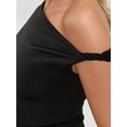 thumbnail image 3 of Asymmetrical Neck Off-Shoulder Slim Fit Top, 3 of 5