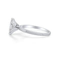 thumbnail image 3 of AFFY Marquise White Cubic Zirconia Solitaire Engagement Ring for Women 14K White Gold over Silver-9, 3 of 6