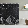 thumbnail image 1 of Shower Curtain Night Star Mountain Meteor Bathroom Curtain No Punch, 1 of 6