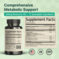 thumbnail image 2 of Berberine HCL & Ceylon Cinnamon - Red Yeast Rice & CoQ10 1300mg per Serving *USA Made & Tested* Healthy Levels with Green Tea Extract, Resveratrol, Magnesium, Glycinate, Chromium Picolinate, 2 of 8