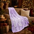 thumbnail image 3 of Christmas Greeting Merry Bright Winter Pine Snowflake Design, Festive Holiday Scene, Warm Flannel Blanket for Living Room and Reading Nook, Art Lovers Christmas Gift, Festive Home Decor, 3 of 9