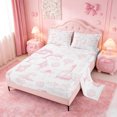 thumbnail image 2 of meiyoeat Pink Coastal Sketch Pattern Bed Sheets,Marine Navigation Theme Full Size Sheets For Girl,4 Pieces,1 Flat Sheet,1 Fitted Sheet and 2 Pillowcases, 2 of 6