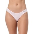 thumbnail image 3 of Kindly Yours Women’s Pointelle Dip-Front Thong Underwear, 3-Pack, Sizes XS-XXXL, 3 of 9