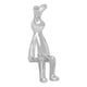 thumbnail image 2 of Figura Decortiva - Forma de Conejo Plateado, 2 of 3