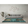 thumbnail image 3 of Ahgly Company Indoor Round Abstract Light Blue Contemporary Area Rugs, 8' Round, 3 of 4