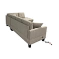 thumbnail image 2 of K-Living Nolan Fabric Sectional in Almond Color with USB Port & 2 Throw Pillows, 2 of 5