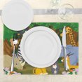 thumbnail image 3 of Ambesonne Animal Place Mats Set of 4, Cartoon Lion, Standard Size, Brown and Fern Green, 3 of 6