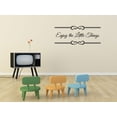 thumbnail image 1 of Empresal Enjoy the Little Things Vinyl Sayings Stickers Wall Decal Quote Decor Black 28"Hx13"W GD8, 1 of 5