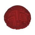thumbnail image 1 of YFYANG Women's Double Waterproof Shower Cap, Maroon Abstract Geometry Reusable Hair Cap for All Hair Styles and Head Sizes, 1 of 9