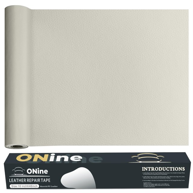Parche reparador de piel Onine, 40 x 120 cm, para muebles, color blanco