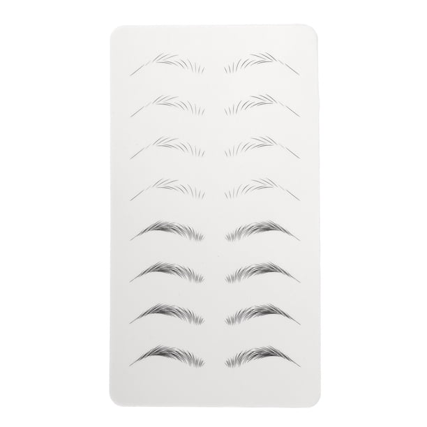 Hoja de práctica de microblading para cejas anchas sin tinta para principiantes 02