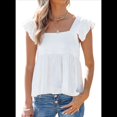 thumbnail image 1 of Blusa Informal de Mujer con Cuello Cuadrado, Volantes, Mangas , Peplum, Babydoll, Sin Mangas, Color , Talla S, 1 of 8