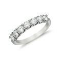 thumbnail image 2 of 1.05 ct Brilliant Round Cut Genuine Cultured Diamond VS1-VS2 G-H Solid Real 14K White Gold Stackable Engagement Designer Art Deco Dainty Promise Wedding BW/ size 4.5, 2 of 6
