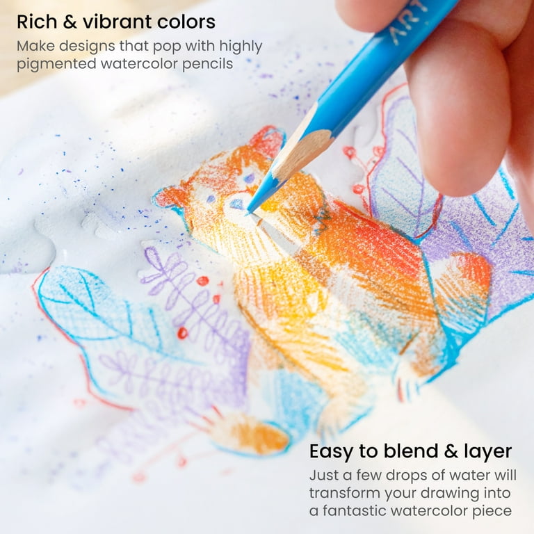 Watercolor Pencils Assorted Colors 72pk - Water Color Pencils - Art Supplies & Painting
