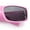 Pink - Black, variant on Mens Mad Dog Narrow Rectangle 90s Street Gangster Shade Sunglasses Matte Black