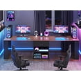 thumbnail image 3 of 90.5" Two Person Office Desk, Long Computer Desk with 2 Drawers and Open Storage, 3 of 8