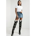 thumbnail image 3 of Cape Robbin Kelsey-21 Black/White Thigh High Over knee Cowgirl Boots (Black/White Stitch, 11), 3 of 6