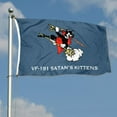 thumbnail image 3 of Dutern Double Sided USN VF-191 Satan's Kittens Flag Banner 3 Ply with Brass Grommets 12x18 Inch, 3 of 5
