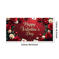 thumbnail image 3 of LUUFILx Valentine's Day Decoration Romantic Rose Heart Banner for Party Supplies Photography Backdrop Celebration Props Background Decor, 3 of 8