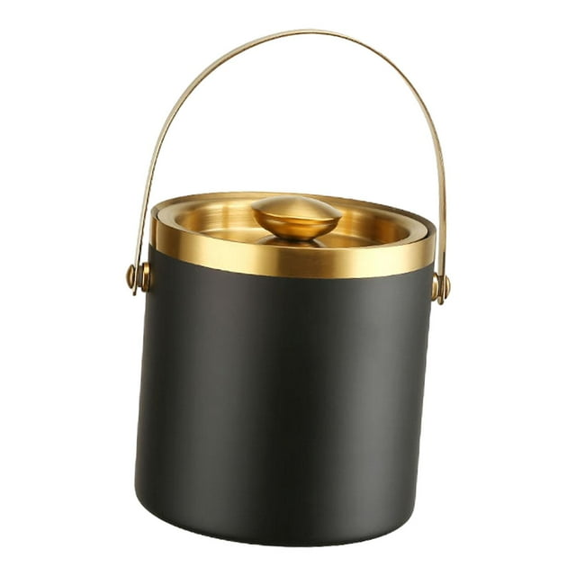 simhoa Portable Ice Bucket with Lid Bucket Keep Ice Cooling Longer Cooling Bucket 3L Black