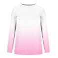 thumbnail image 4 of Jsaierl Womens Sweatshirt Cute Gradient Graphic Sweatshirts Round Neck Dressy Casual Sweater Tops Trendy Long Sleeve Blouses Winter Saving, 4 of 5
